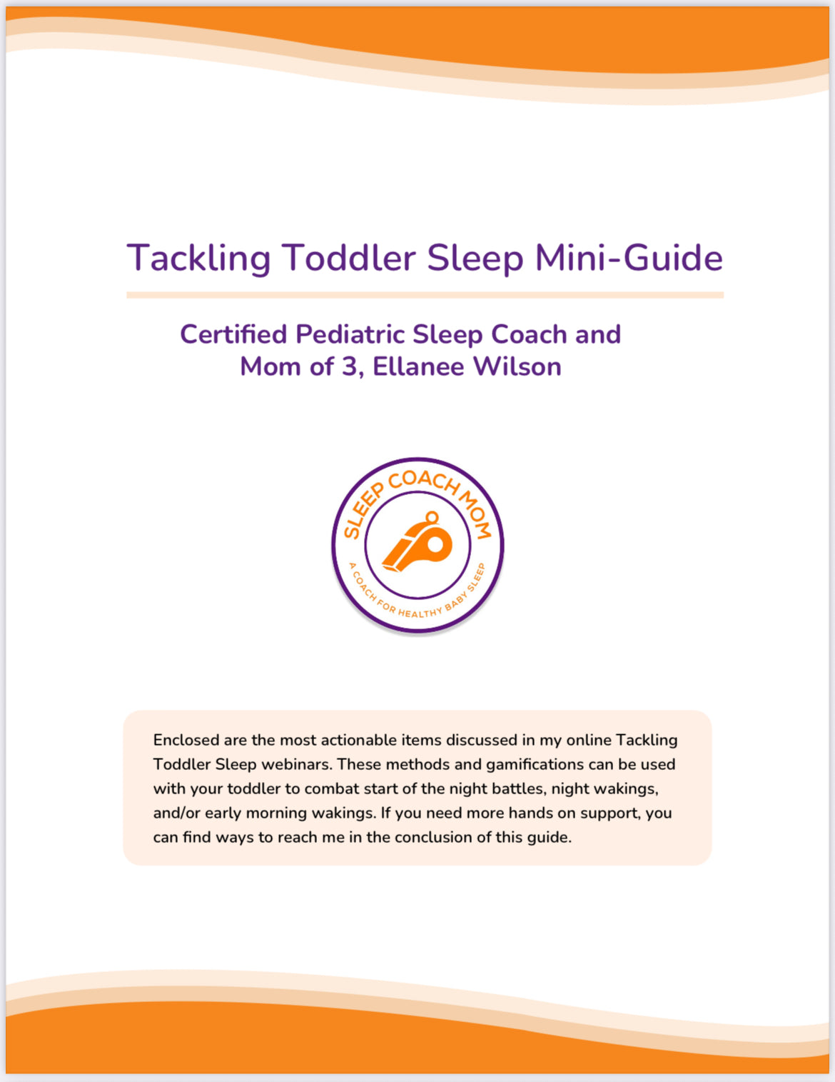 Tackling Toddler Sleep Mini-(e)Guide